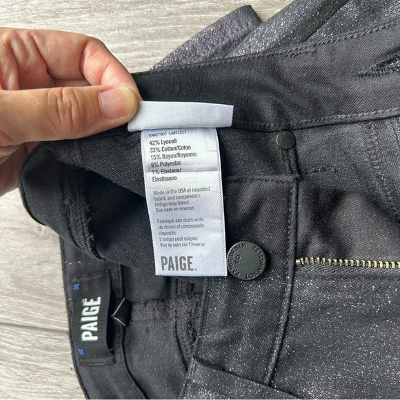 PAIGE Transcend Verdugo Ankle Skinny Jeans Shimmer  Coating - Picture 11 of 16